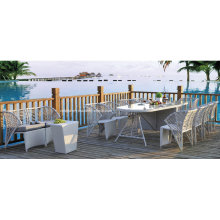 Hotel Rattan Dining Set Muebles de exterior